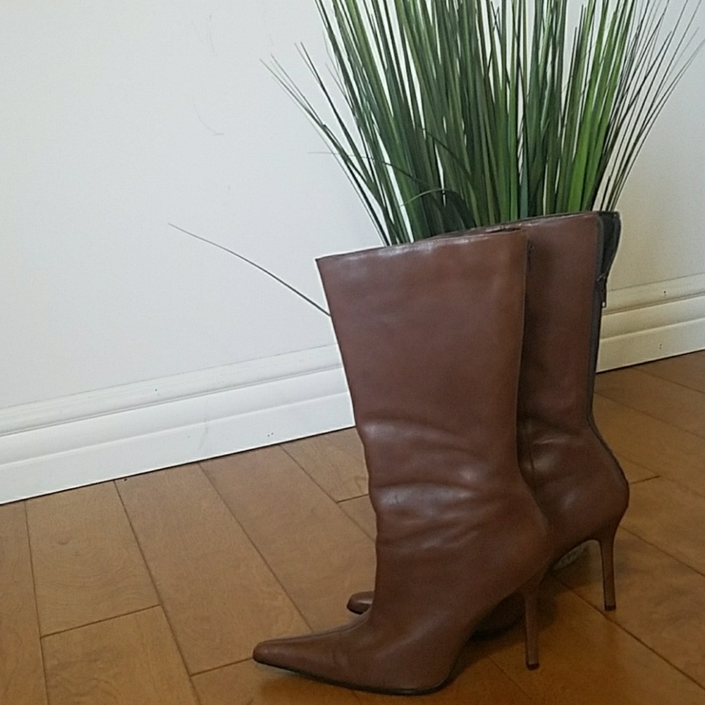 Brow Leather Boots/Heels